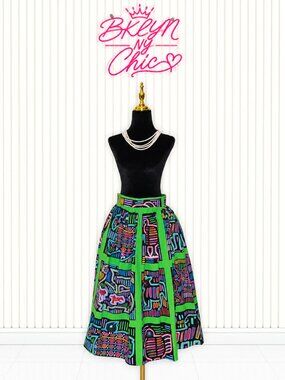 Panamanian-Inspired Full A-Line Maxi Skirt | Custom Made | 100% Cotton